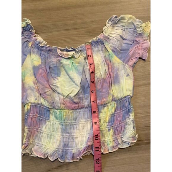 NWT, Abound Women's multicolor puff sleeve cropped spring top size small - Picture 7 of 7
